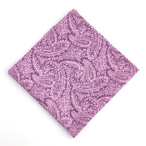 Deep Mauve Paisley Pocket Square Handkerchief